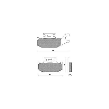 BRENTA brake pads KH307 (YFM 400 / 450 rear) Metallic sinter (gold color) (FT 4108)