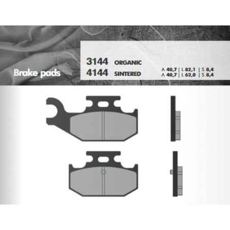 BRENTA brake pads KH428 (YFM700 RAPTOR 06-12 rear), Metallic sinter (gold color) (FT 4144)