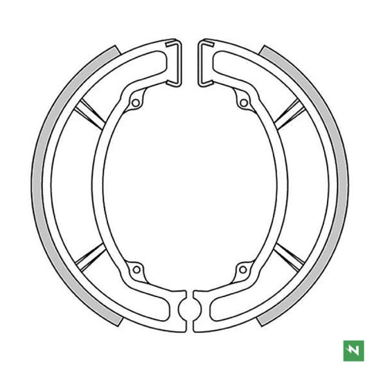 NEWFREN drum brake pad end YAMAHA BELUGA 125 '85-'95, DT 125 '74-'87, DT 175 '74-'00, RD 125 '75-'87, SR 125 '82-