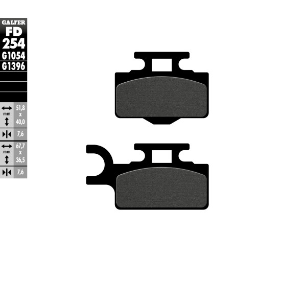 GALFER brake pads KH302 (KX65 front)