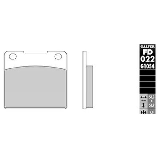 GALFER brake pads KH36 SEMI-METALLIC