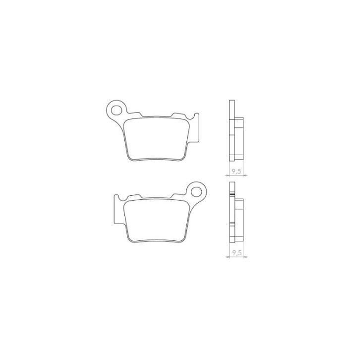 BRENTA brake pads KH368 Metallic sinter (gold color) (FT 4056)