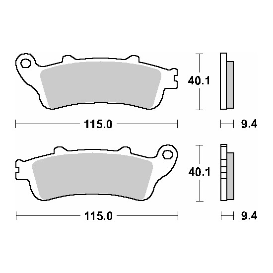 SBS brake pads KH281 / KH261 STREET CERAMIC color black fits: HONDA FES 125 / 150 PANTHEON front