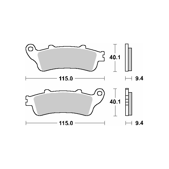 SBS brake pads KH281 / KH261 STREET CERAMIC color black fits: HONDA FES 125 / 150 PANTHEON front