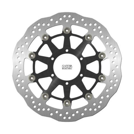 NG stabdžių diskas priekis BMW M1000RR / S1000RR '20-21 (320X80,2X4,5mm) (6X8,5mm) WAVE plaukiojantis (ALUMINUM CENTER)