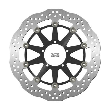 NG stabdžių diskas priekis DUCATI SCRAMBLER '18-21 (320X78X4,5mm) (5X8,5mm) WAVE plaukiojantis (ALUMINUM CENTER)