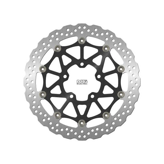 NG brake disc front KAWASAKI ZX-100R / RR '17-21 (330X80,5X5mm) (5X10,5mm) WAVE floating (ALUMINUM CENTER)