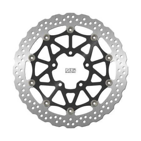 NG brake disc front KAWASAKI ZX-100R / RR '17-21 (330X80,5X5mm) (5X10,5mm) WAVE floating (ALUMINUM CENTER)