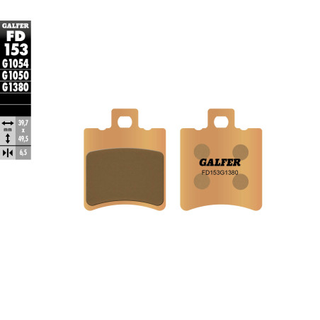 GALFER stabdžių kaladėlės KH193 Metalic sinter (auksinės spalvos) motoroleris