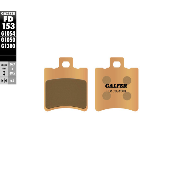 GALFER brake pads KH193 Metalic sinter (gold color) scooter