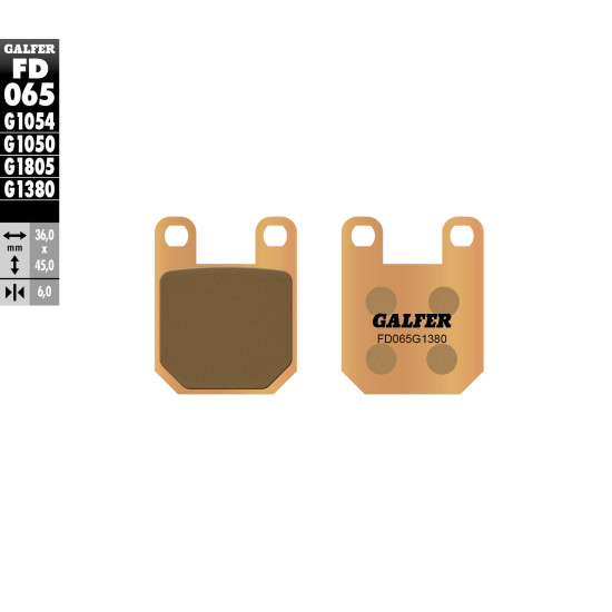 GALFER brake pads KH115 Metalic sinter (gold color) scooter