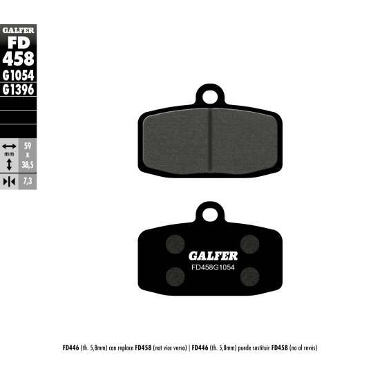 GALFER brake pads KH612 (thickness 7.3mm) front KTM SX85 '12-, FREERIDE 250 / 350 '12-