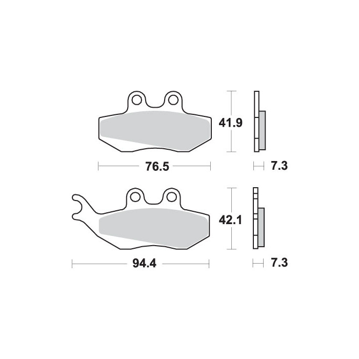 SBS brake pads KH194 STREET CERAMIC color black fits: APRILIA PEGASO 125 `92-