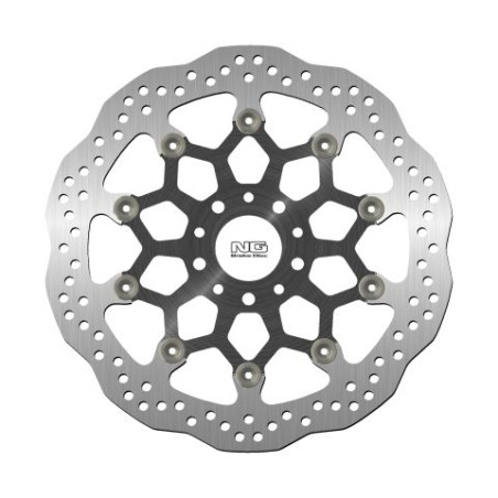 NG stabdžių diskas priekis KTM DUKE 690 R / ABS '14-'16 (320X52X5mm) (5X8,5mm) WAVE plaukiojantis (ALUMINUM CENTER)