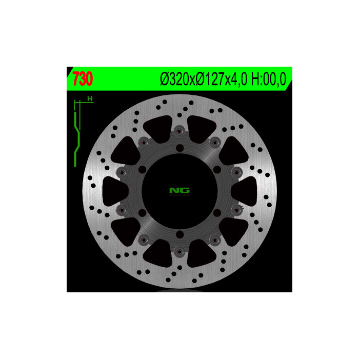 NG brake disc front KTM 625 / 640 / 690 (320X127X4) (6X6,5mm)