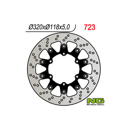 NG brake disc front SUZUKI, YAMAHA SUPERMOTO (320x118x5)