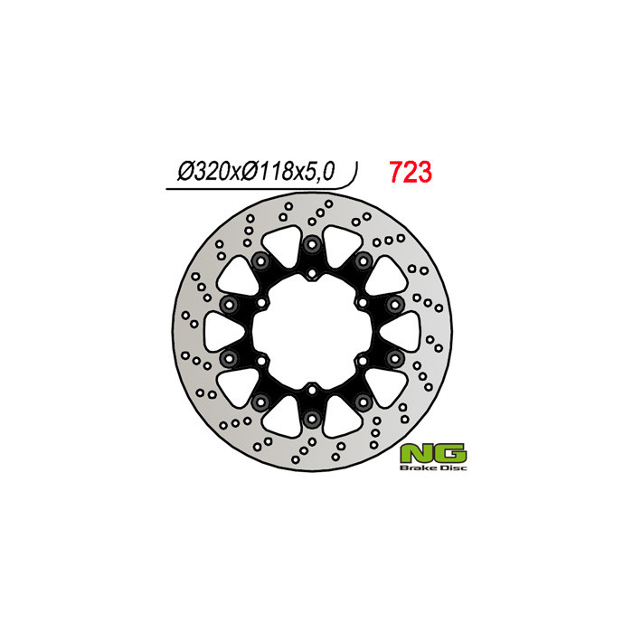 NG brake disc front SUZUKI, YAMAHA SUPERMOTO (320x118x5)