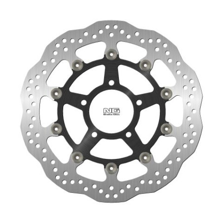 NG stabdžių diskas priekis TRIUMPH DAYTONA 955 '02-06, SPRINT 1050 '05-14 (320X78X4,5mm) (5X10,5mm) WAVE plaukiojantis (ALUMINUM