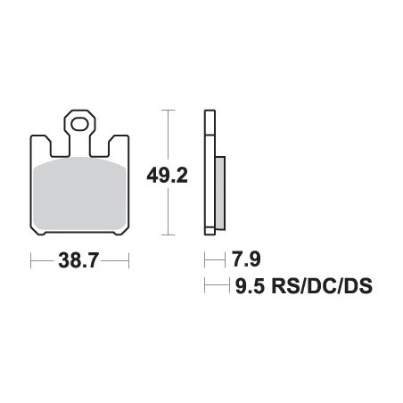 SBS stabdžių kaladėlės KH369 RACING DUAL SINTER spalva juoda