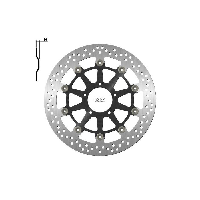NG brake disc front DUCATI 848 '08-13, PANIGALE 959 '18-19, S4R 996 '07-09 (320X72X5mm) (5X8,5mm) floating (ALUMINUM