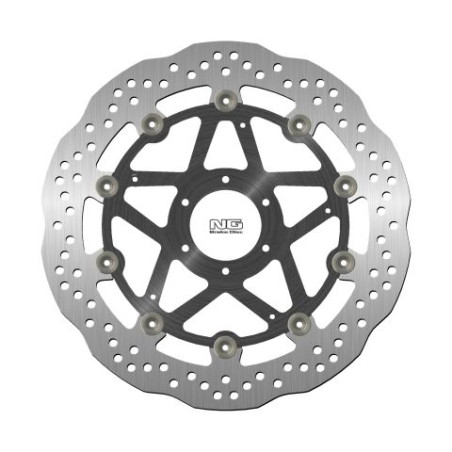 NG stabdžių diskas priekis DUCATI MONSTER 696 '08-14, ST3 / ST4 '03-07 (320X64X5mm) (6X8,5mm) WAVE plaukiojantis (ALUMINUM CENTE