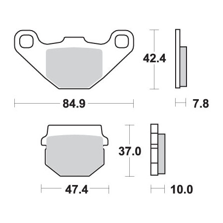 SBS brake pads KH83 / 2 STREET CERAMIC color black (548HF) fits: KAWASAKI KMX125 front