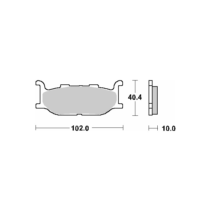 SBS brake pads KH179 STREET CERAMIC color black fits: YAMAHA XP400 `04 XP500 T-MAX