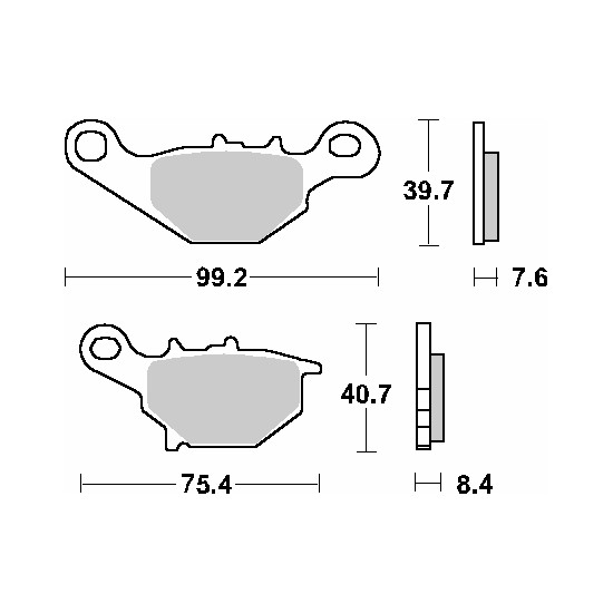 SBS brake pads KH230 / KH396 STREET CERAMIC color black