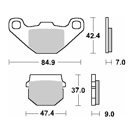 SBS brake pads KH83 STREET CERAMIC color black