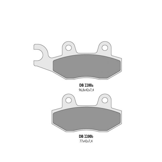 DELTA BRAKING brake pads KH135 / KH214 front - replaced DB2200MX-D and DB2200QD-D