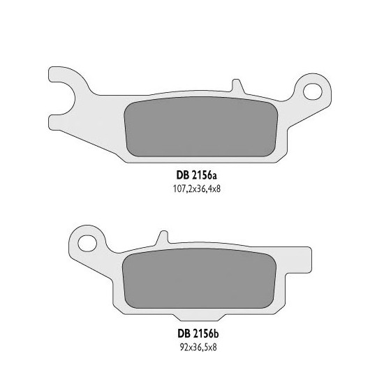 DELTA BRAKING brake pads KH444 YAMAHA YFM 550 GRIZZLY '11-14, YFM 700 GRIZZLY '07-18 right front - replaced DB2156MX