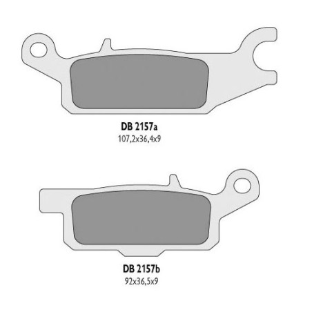 DELTA BRAKING stabdžių kaladėlės KH445 YAMAHA YFM 550 GRIZZLY '11-14, YFM 700 GRIZZLY '07-18 kairė galas