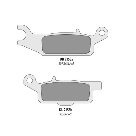 DELTA BRAKING stabdžių kaladėlės KH446 YAMAHA YFM 550 GRIZZLY '11-14, YFM 700 GRIZZLY '07-18 dešinė galas