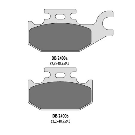 DELTA BRAKING stabdžių kaladėlės KH307 YAMAHA YFM galas - pakeistas DB2400MX-D ir DB2400QD-D