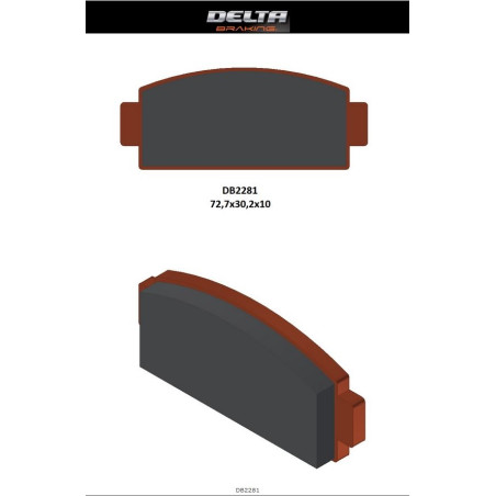 DELTA BRAKING stabdžių kaladėlės KH651 CF MOTO C-FORCE 400 / 450 / 500 / 600 '17-21, Z-FORCE 950 / 1000 '18-21, U-FORCE 1000 '19