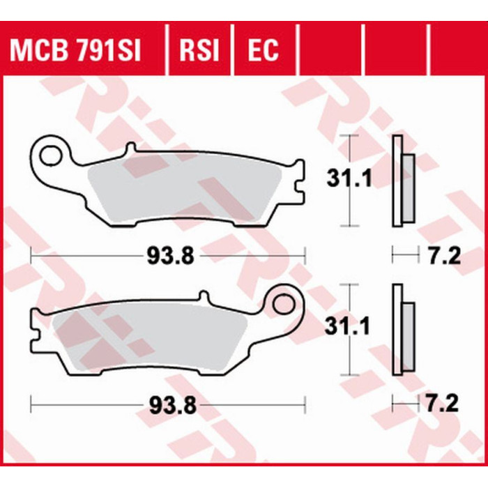 TRW LUCAS ZF brake pads KH450 ECO ORGANIC YAMAHA YZ 125 '08-, WR-F 250 / 450 '15-, YZ-F 450 '08-, front