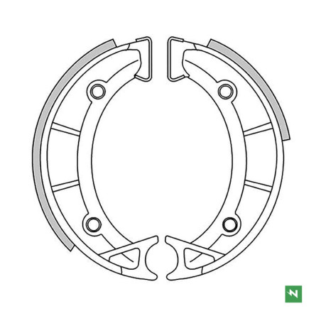 NEWFREN būgninių stabdžių kaladėlės APRILIA SCARABEO 50 93R (125X25mm)