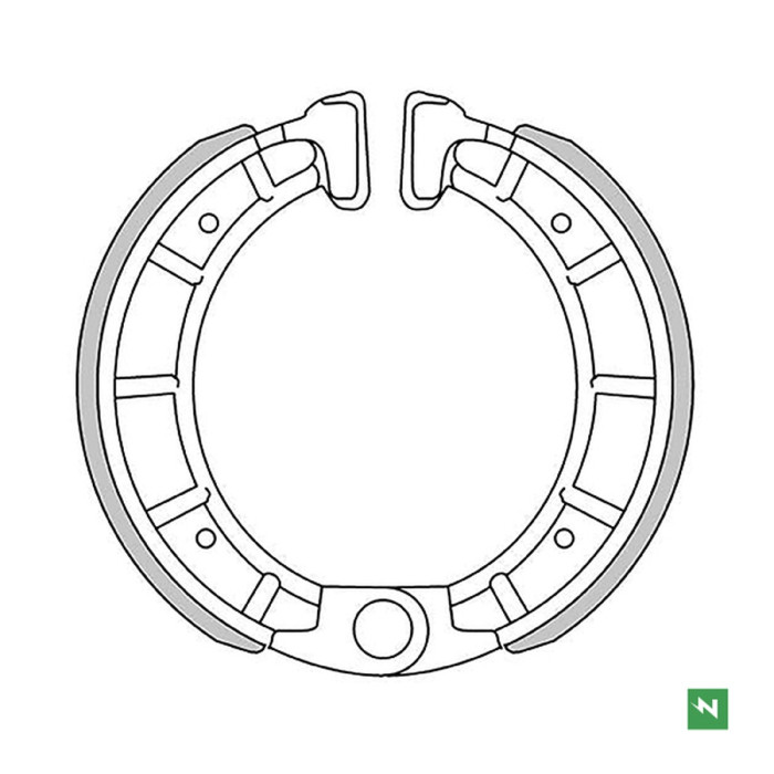 NEWFREN būgninių stabdžių kaladėlės DERBI VENTURE , SENDA , VAMOS 50 (105X25mm)