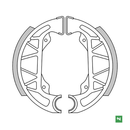 NEWFREN drum brake pads GILERA TYPHON 50 96,PIAGGIO NRG 50 SFERA 50 96 (100X20mm)