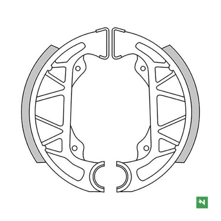 NEWFREN būgninių stabdžių kaladėlės GILERA TYPHON 50 96 ,PIAGGIO NRG 50 SFERA 50 96 (100X20mm)