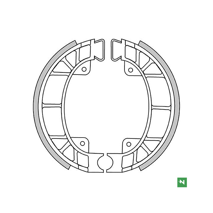 NEWFREN būgninių stabdžių kaladėlės ITALJET 50 91 (110X25mm)