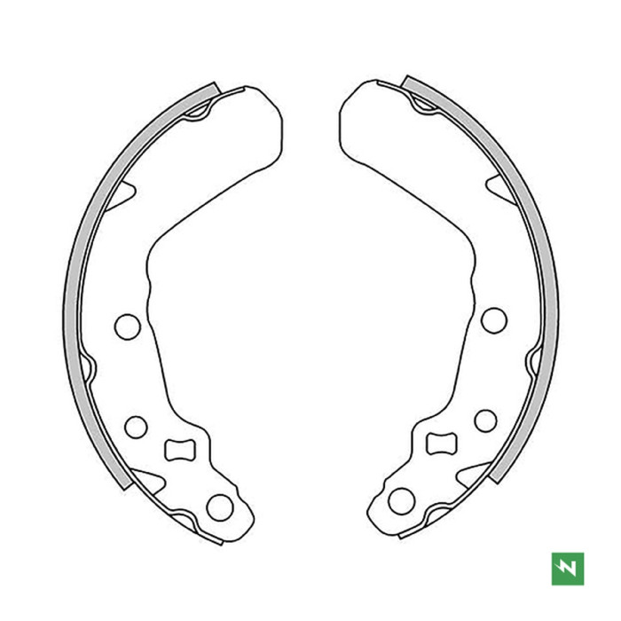 NEWFREN būgninių stabdžių kaladėlės SUZUKI LT-F 300 KINGQUAD QUADRUNNER 91-01 (130X80mm)