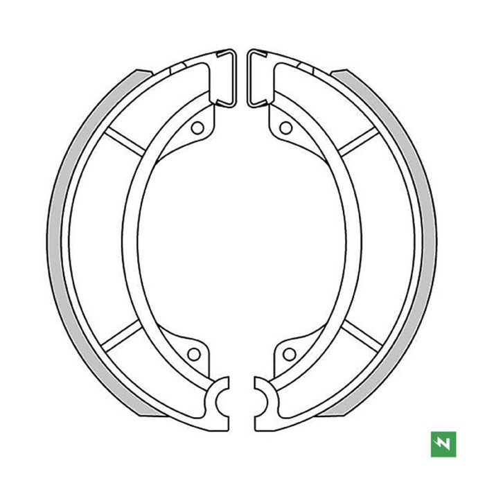 NEWFREN būgninių stabdžių kaladėlės YAMAHA SR 250 87-04 (150X25mm)