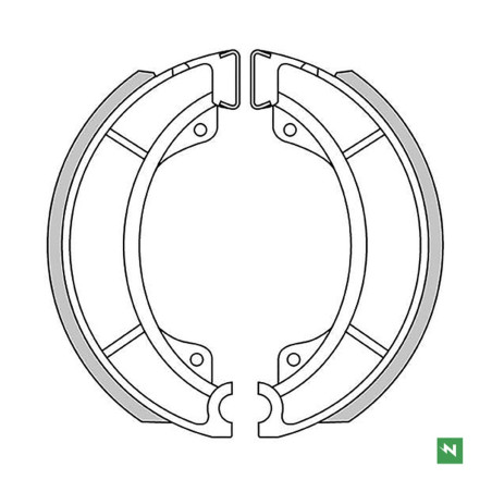 NEWFREN būgninių stabdžių kaladėlės YAMAHA SR 250 87-04 (150X25mm)