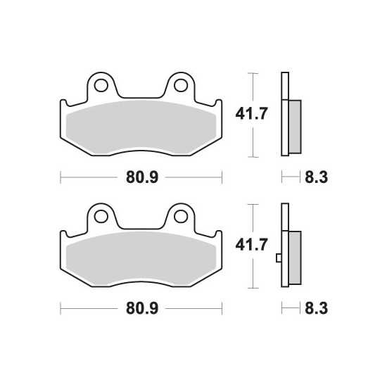 SBS brake pads KH411 STREET CERAMIC color black