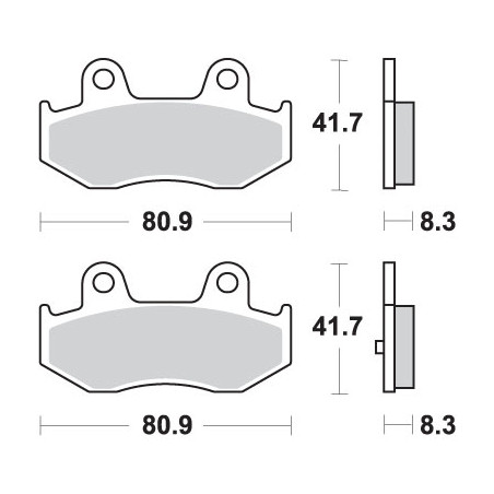 SBS brake pads KH411 STREET CERAMIC color black