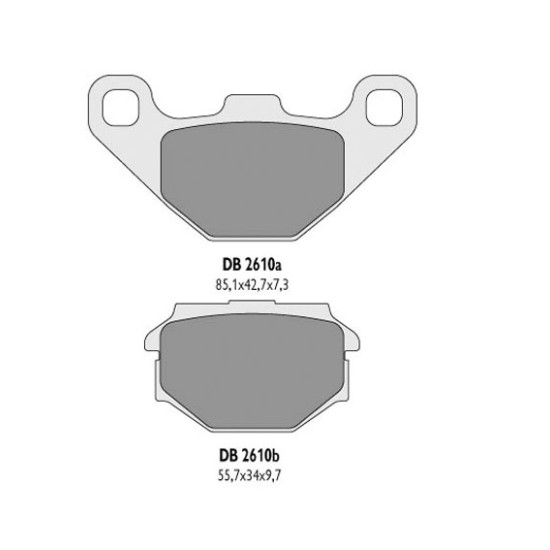 DELTA BRAKING brake pads KH173 - replaced DB2610MX-D and DB2610QD-D