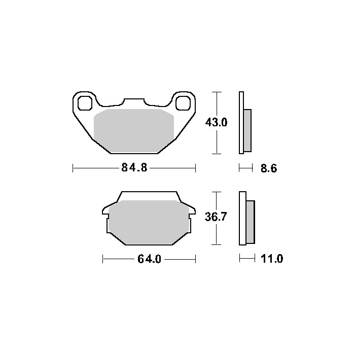 SBS brake pads KH305 STREET CERAMIC color black