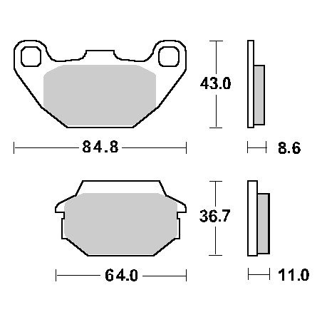 SBS brake pads KH305 STREET CERAMIC color black