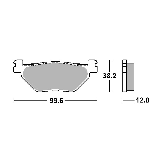 SBS brake pads KH319 STREET CERAMIC color black fits: YAMAHA XP500 / 530, T-MAX rear